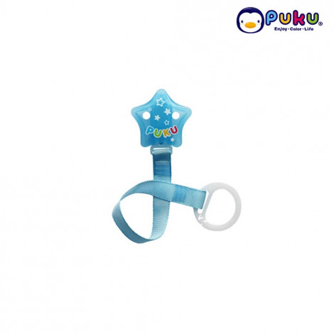 Puku Pacifer Chain 11115 Star Stripe - Blue