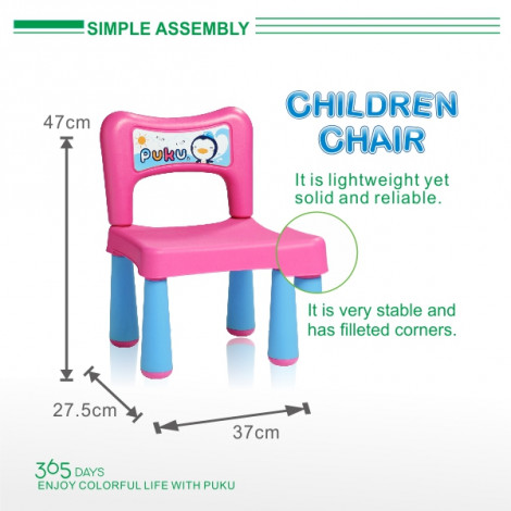 Puku Fantastic Table + 2 Chair 30502 - Yellow Green