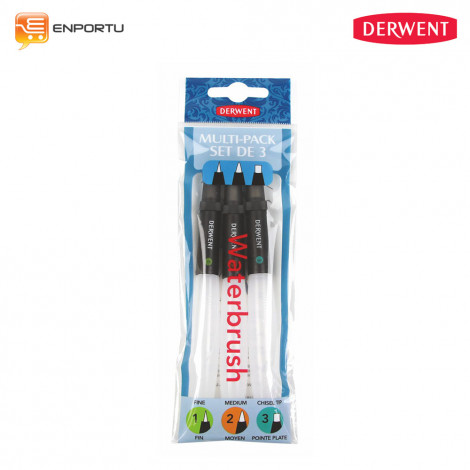 Jual Kuas - DERWENT Multipack Water Brush Set 3