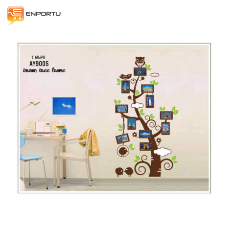 VENP Wall Sticker Transparant - Brown Tree Frame