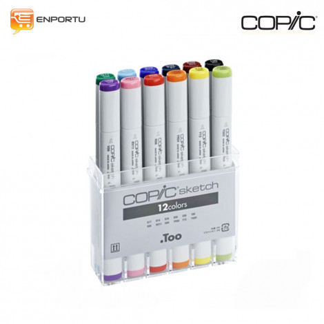 Jual COPIC Sketch Marker 1 Set 12 Colors Basic