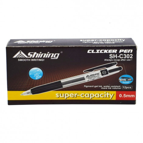 Shining Clicker Gel Ink Pen SHC-302 (12pcs)