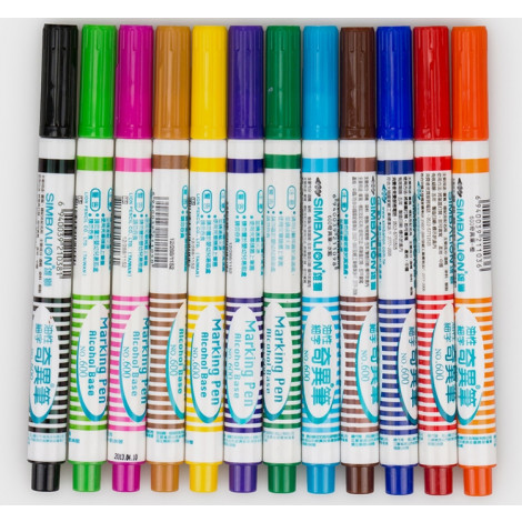 Simbalion Permanent Paint Markers 1mm No 600 - Blue