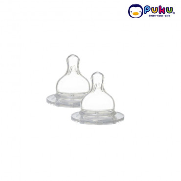 Puku Silicone Nipple (+) M Wide Neck (2 Pcs) - P10264 