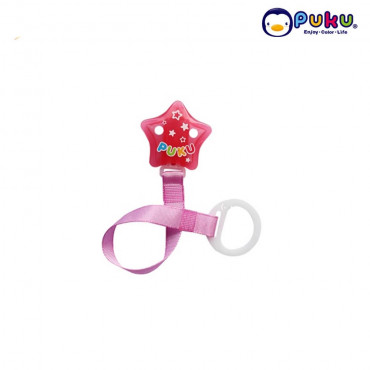 Puku Pacifer Chain 11115 Star Stripe - Pink