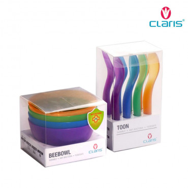Paket Claris Bee dan Toon Set Mix Color (1 set Bowl dan 1 set toon)