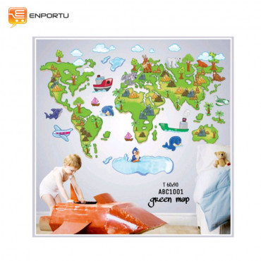 VENP Wall Sticker Transparant - Green Map