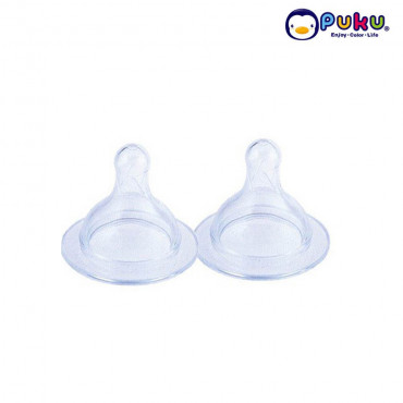 Puku PP Silicone Nipple WideNeck Dot Bayi [2 Pcs] - P10235 