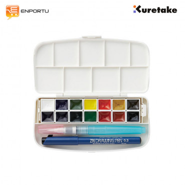 KURETAKE Zig Watercolor System Transparent Watercolor Set 14 Colors