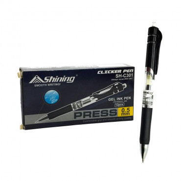 Shining Clicker Gel Ink Pen SHC-301 (12pcs)