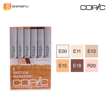 COPIC Sketch 6pc Skin Tones 1Set