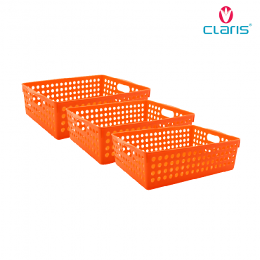 Claris Paket Tidy Mesh Large 0558 (Set 3 pcs) Orange
