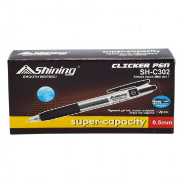 Shining Clicker Gel Ink Pen SHC-302 (12pcs)